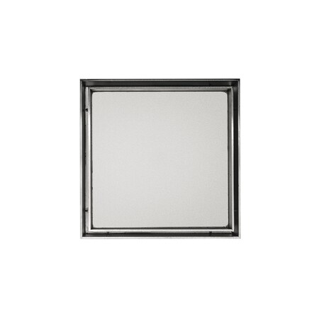 Infinity Drain 5"x5"Tile Drain Strainer W/ 4" A Type Threaded Throat -Satin Stainless T_15_A_SS